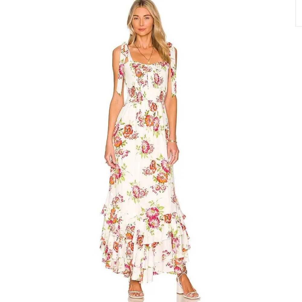 Yumi Kim Floral Maxi Dress - White and Pink